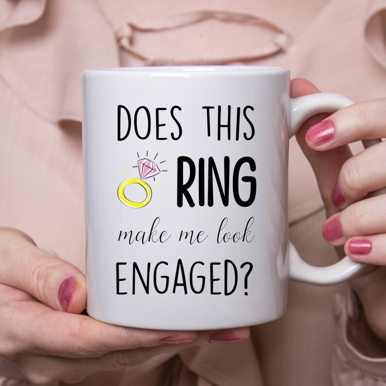 Personalized Engagement Mug Couples Mug Engagement Gift Etsy