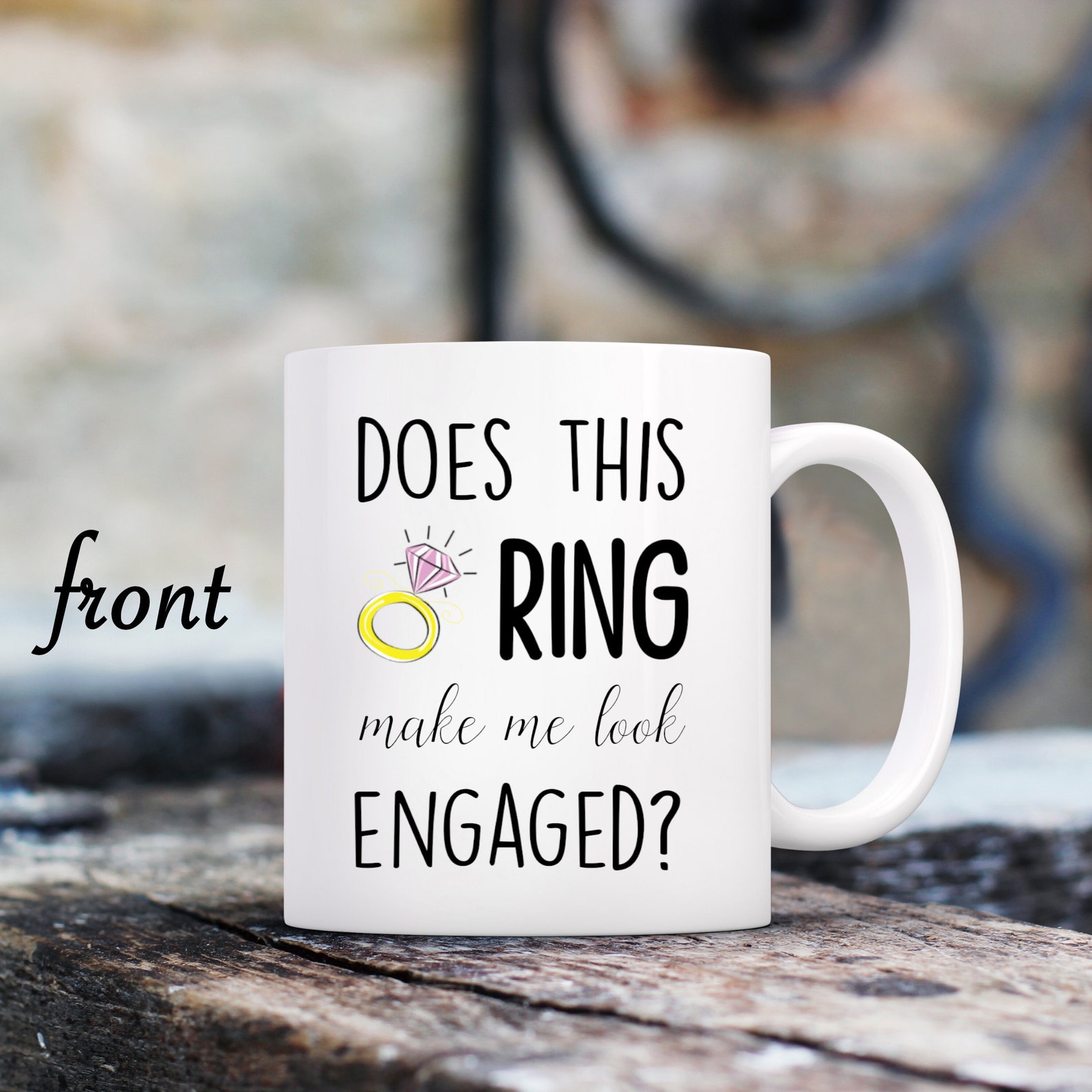 Personalized Engagement Mug Couples Mug Engagement Gift Etsy