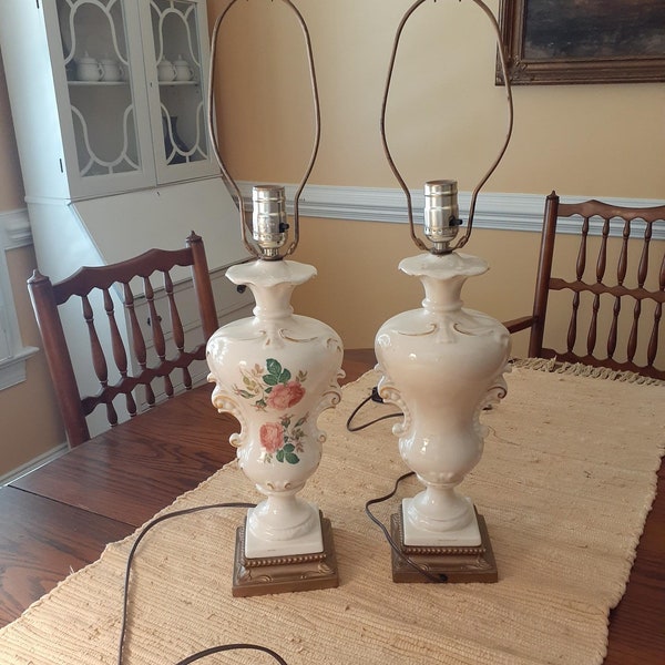 Vintage Tebor NY Boudoir/Dresser Lamps