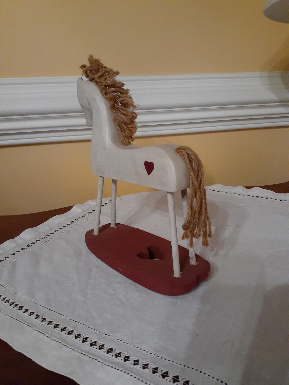 Vintage Hand Carved Wooden Pony - Etsy