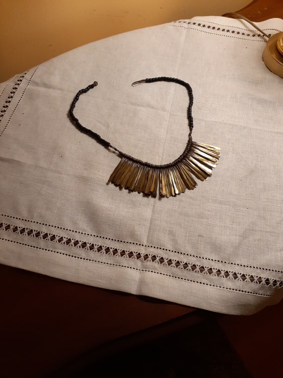 Brass and Bone Handcrafted African Necklace - image 2