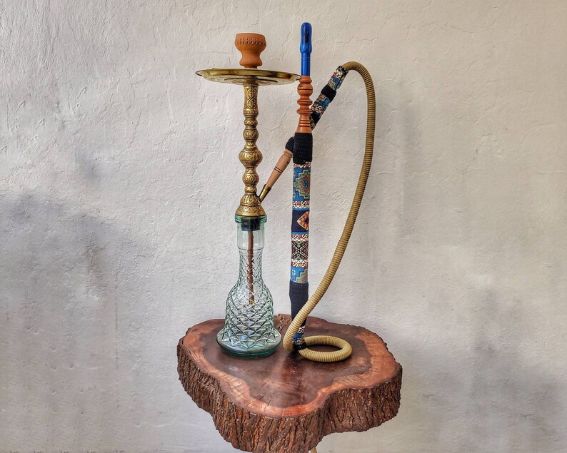 Authentic Hookah Time Sale Set Brass Smoke Glass Pipe Shisha Old