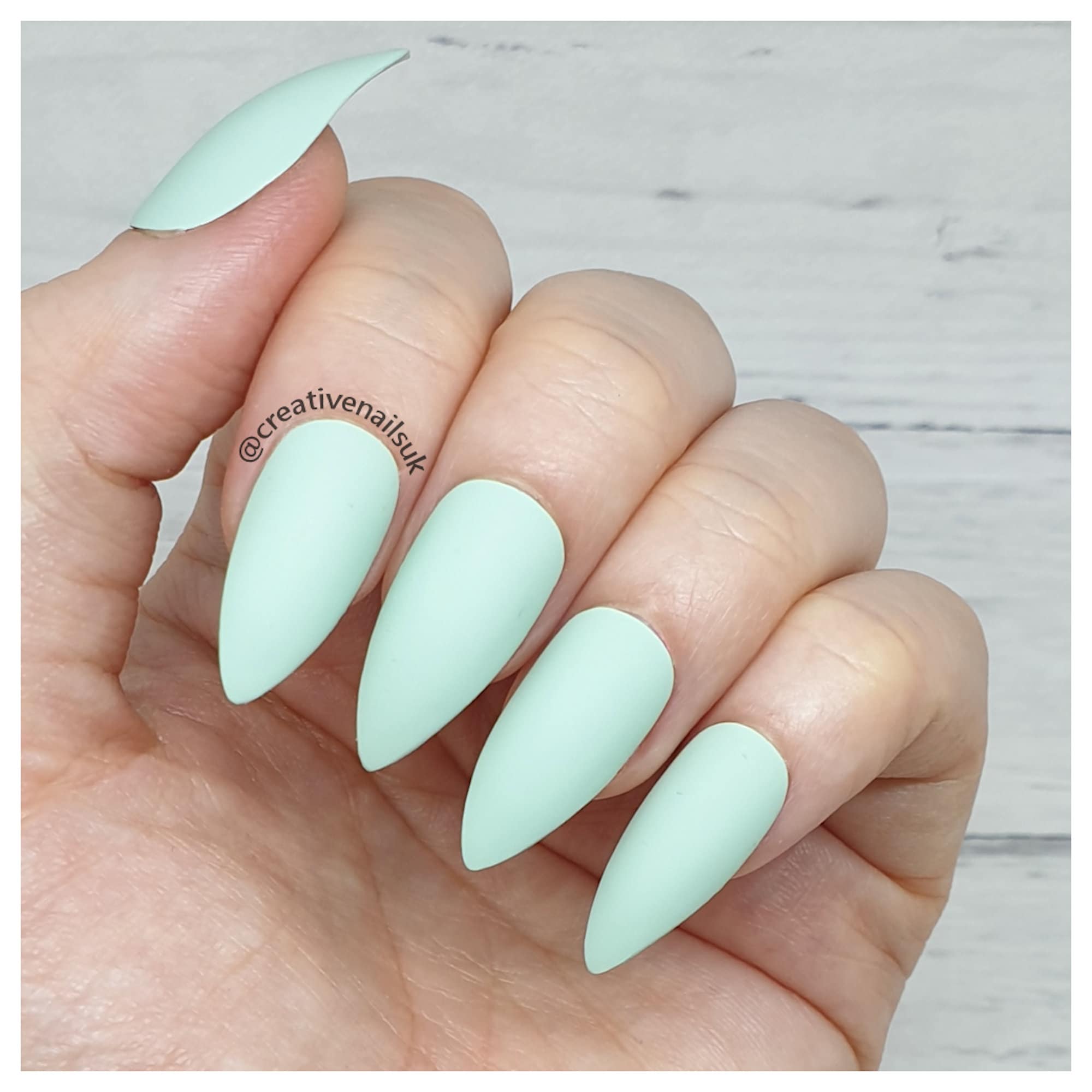 Pastel Green Nails
