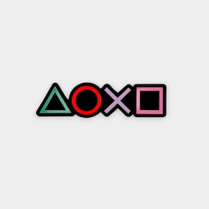 Adesivo in vinile multicolore per pulsanti Playstation