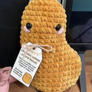 Crochet Emotional Support Chicken Nugget Plush