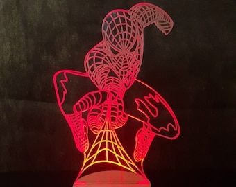 Spider-Man 3D Night Light Laser Cut Files (Digital Download)