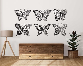 Floral Butterfly SVG, Laser Cut Files for CNC (Digital Download)