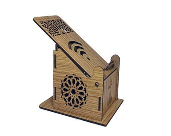 Laser Cut Phone Holder SVG, Wooden Phone Stand Files (Digital Download)