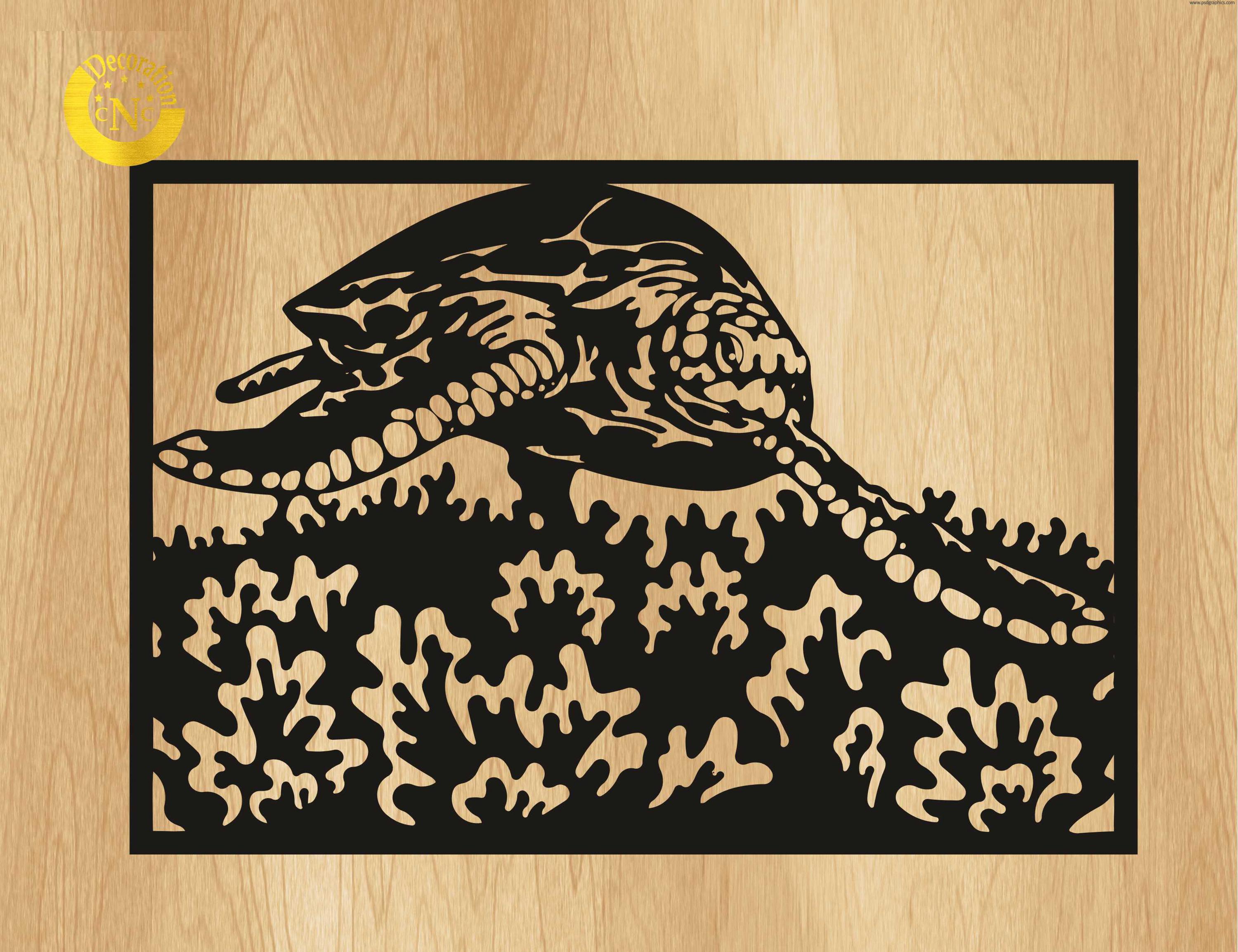 Sea Turtle Laser Cut File Sea Turtle Home Wall Decor Sea Turtle Clipart ...
