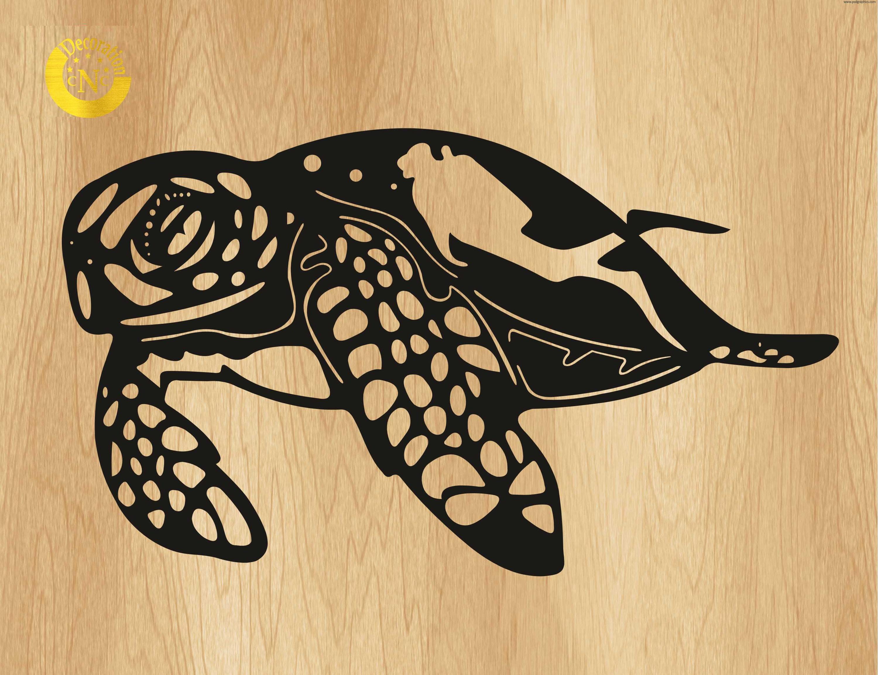 Sea Turtle Laser Cut File Sea Turtle Home Wall Decor Sea Turtle Clipart ...