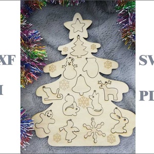 Decorations TREE ,Wood laser,Tree puzzell, Christmas, Holiday Tree,Christmas Tree SVG , Holiday Tree,Christmas Tree SVG,File For cnc Laser