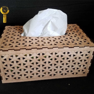 Tissue Box Cover,Vector file Laser Cut for wood cnc File,Tissue Box  svg,thickness 3mm ready to cutting