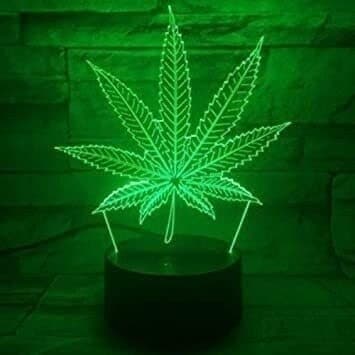 Marijuana Leaf LED Lamp cannabis leaf,3D Illusion night light,Weed 3D Night Lamp 3D,Weed Hemp leaf Light files, vector files, vector cutting