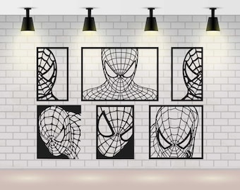 Spiderman Head Svg, Superhero Laser Cut Template (Digital Download)