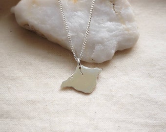 Isle of Wight Mini Necklace | Isle of Wight Jewellery | Handcrafted Sustainable Recycled Silver