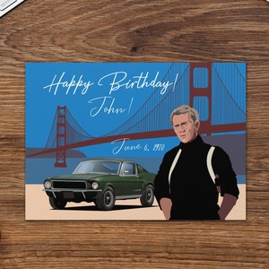 Klantgerichte Steve McQueen-verjaardagskaart