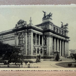 Antwerpen antike Postkarte, sepia Fotografie, schwarz weiß Postkarten, Antwerpen Belgien, ungebraucht, fotografische Architekturpostkarten