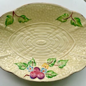 Vintage Crown Devon Plate: Art Deco Porcelain Trinket Tray
