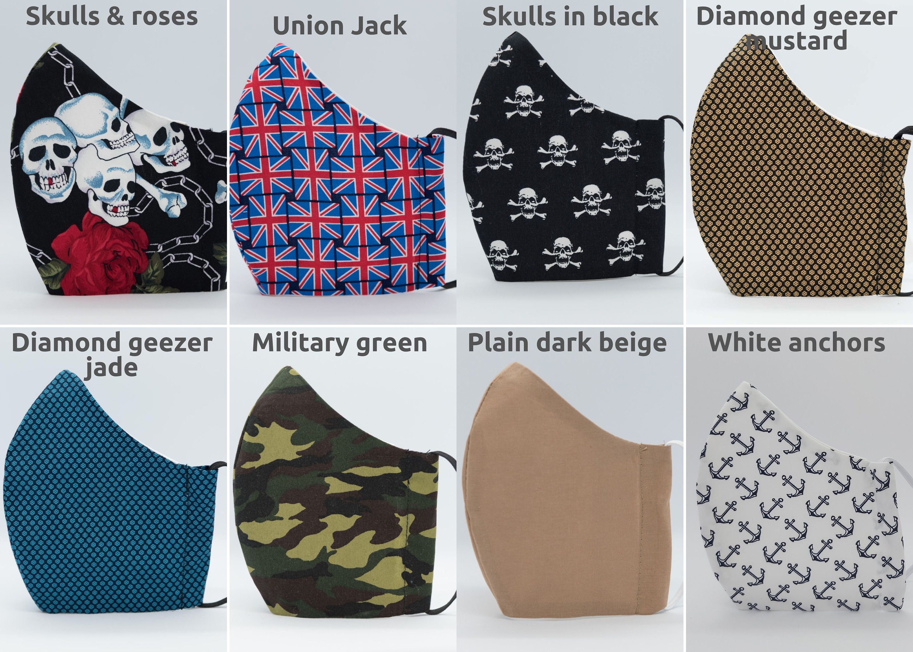 Reusable Cotton Face Masks Free Filter Washable Face Masks Etsy UK