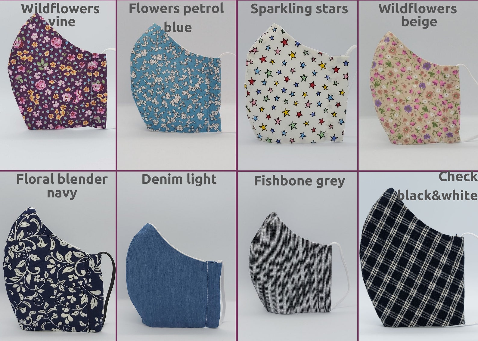 Reusable Cotton Face Masks Free Filter Washable Face Masks Etsy UK