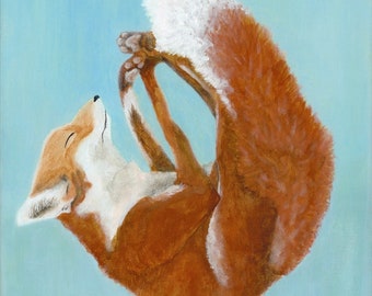 Sleeping Fox acrylic art print