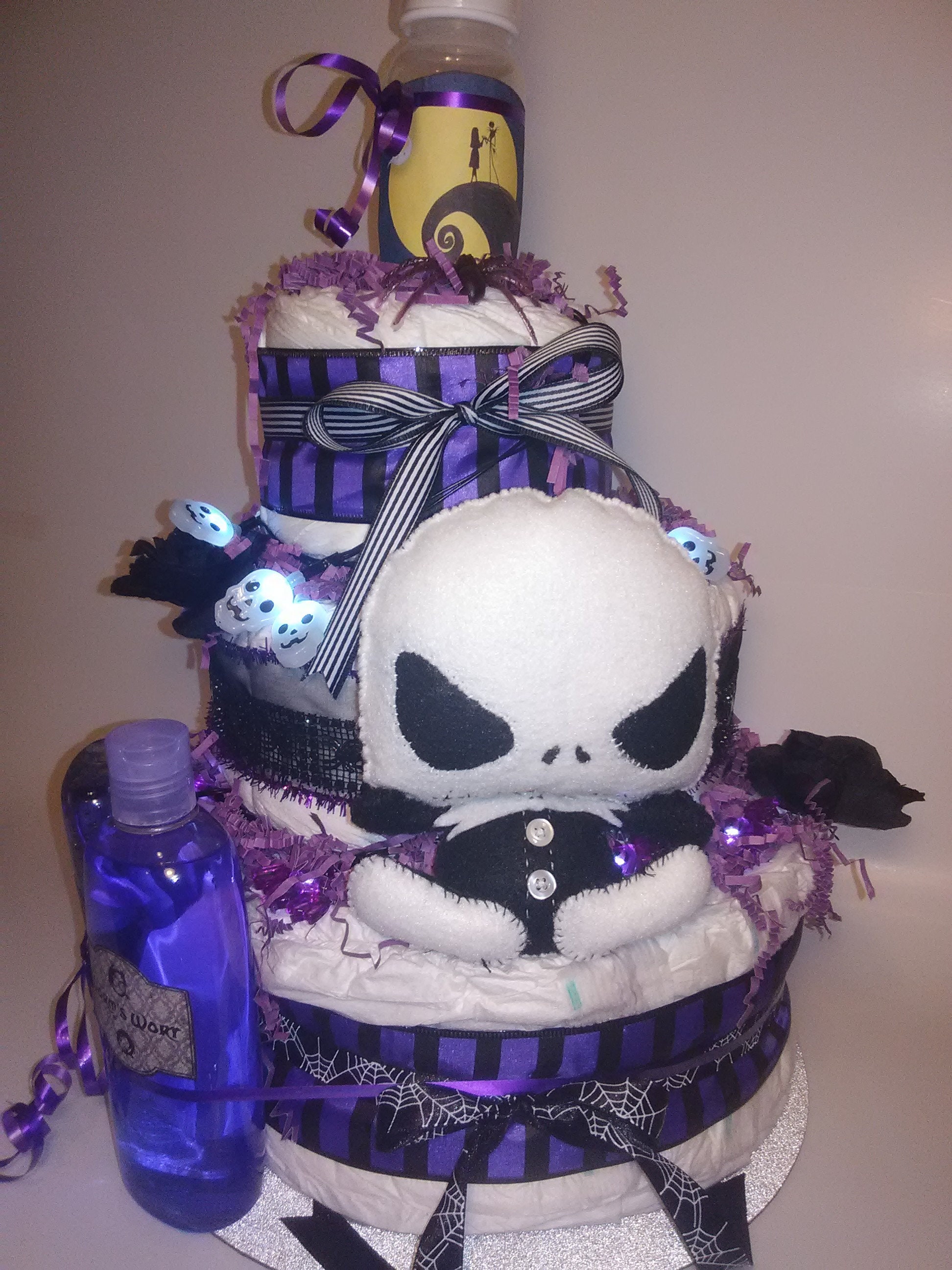 Nightmare Before Christmas Light Up Diaper Cake Etsy