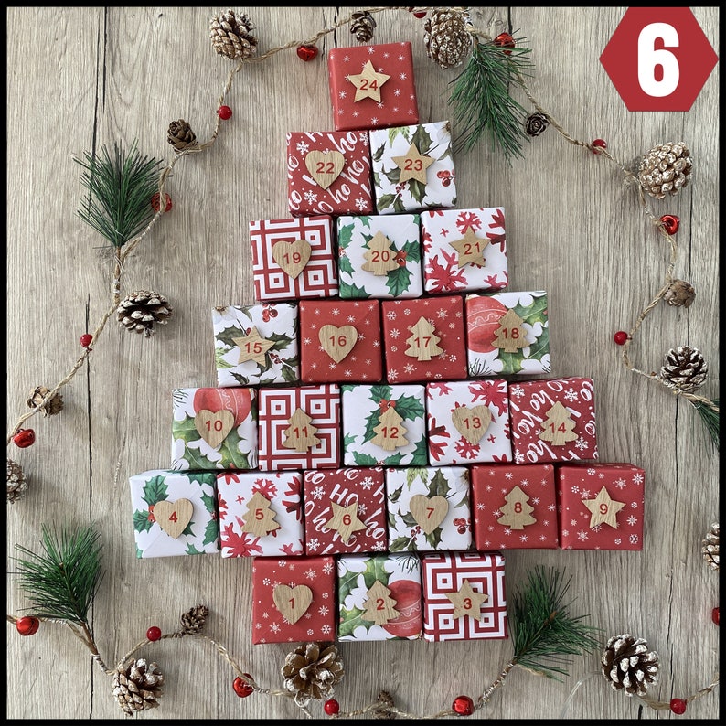 Advent calendar to fill yourself 24 Advent boxes origami boxes Christmas DIY Japanese Reusable Handmade 6