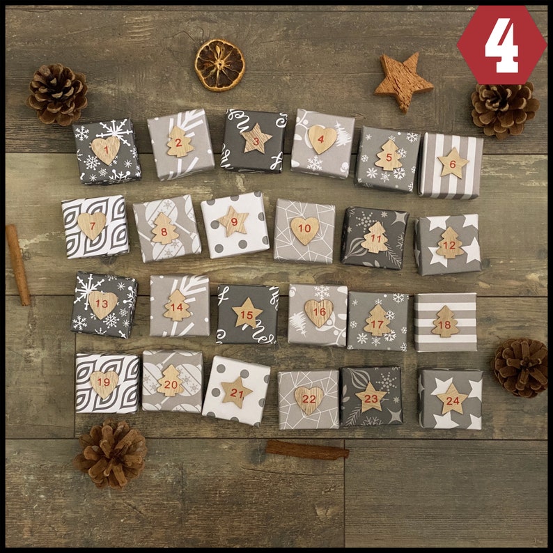 Advent calendar to fill yourself 24 Advent boxes origami boxes Christmas DIY Japanese Reusable Handmade 4