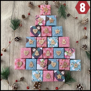 Advent calendar to fill yourself 24 Advent boxes origami boxes Christmas DIY Japanese Reusable Handmade 8