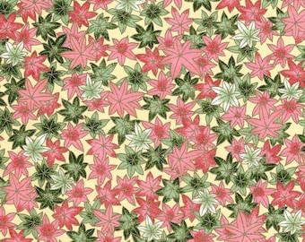 Chiyogami Japanisches Papier | Faltpapier Botanisch Creme Grün Pink Japanisch | Supplies Geschenkpapier  Schmuck Deko Design
