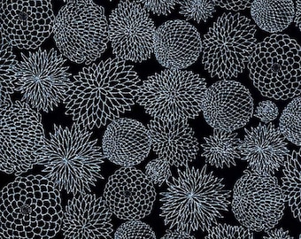 Chiyogami Japanese Paper | Folding Paper Floral Black Silver Japanese | Supplies wrapping paper jewelry decoration design