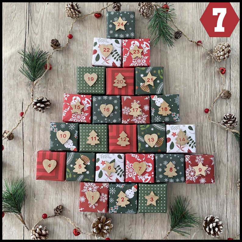 Advent calendar to fill yourself 24 Advent boxes origami boxes Christmas DIY Japanese Reusable Handmade 7