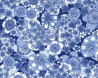 Chiyogami Japanese Paper | Folding Paper Floral Blue White Japanese | Supplies wrapping paper jewelry decoration design