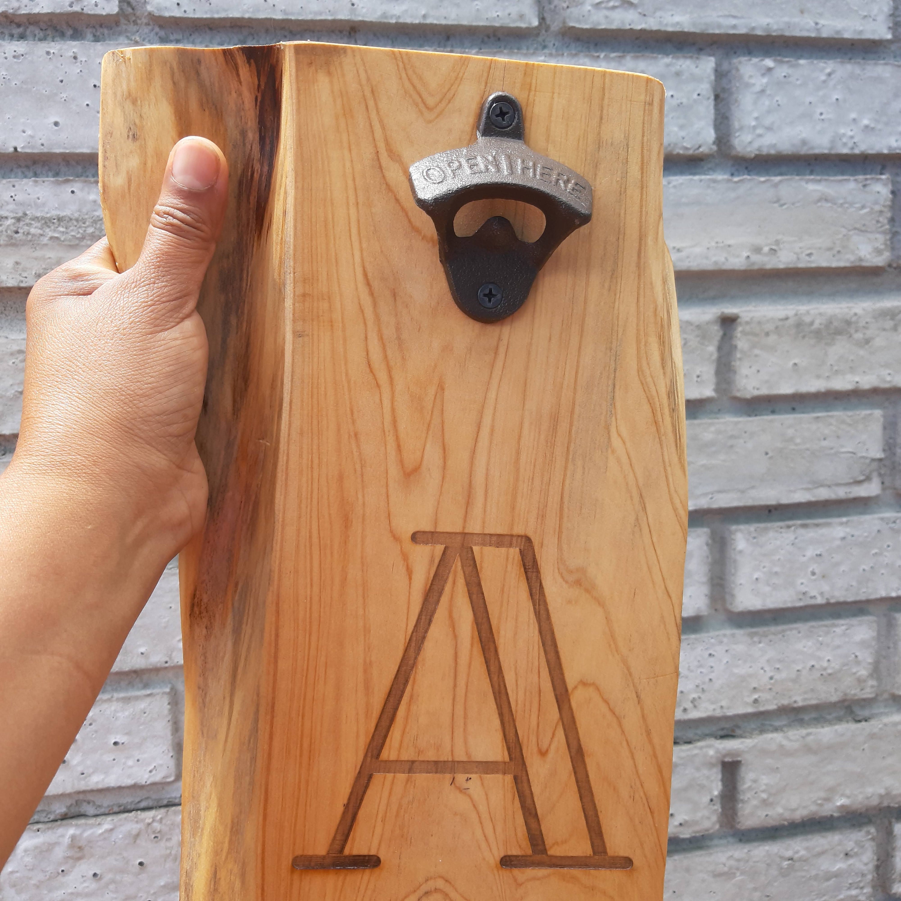 Personalized Wooden Bottle Opener16x6in 40x15cm Wall Mount Etsy