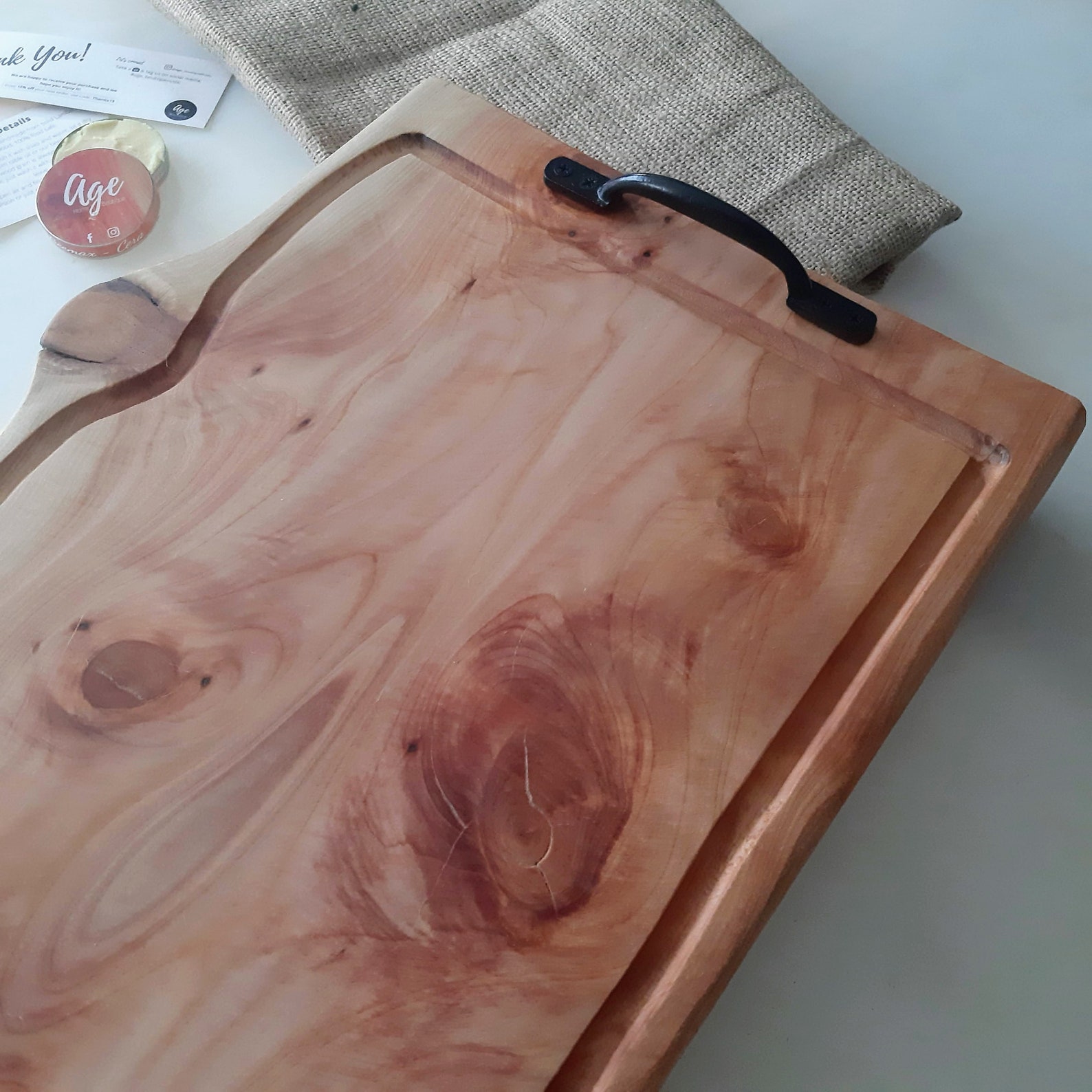 Vatertag Großes Schneidebrett aus Zypressen hartholz für | Etsy