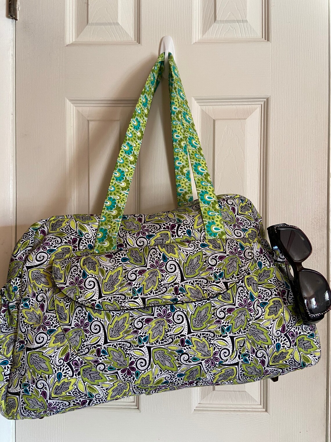Quilted Overnight Bag Large shoulder Bag Day Trip Bag Etsy