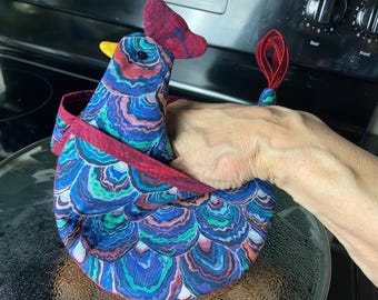 Regalo para mamá: Guante de cocina con forma de pollo, agarraderas originales, decoración de cocina estilo rústico