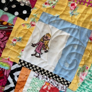 Modern Scrappy Patchwork Quilt, Colorful Mid-sized Throw, Camper Quilt ...
