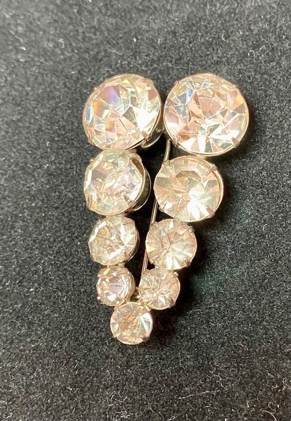 Beautiful large rhinestone pin, vintage. - image 3