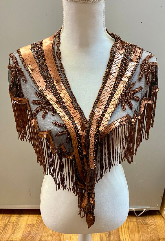 Sequined and Beaded Shawl, Gorgeous!