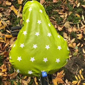 Bicycle saddle cover handmade with waterproof fabric
