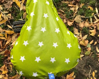 Bicycle saddle cover handmade with waterproof fabric