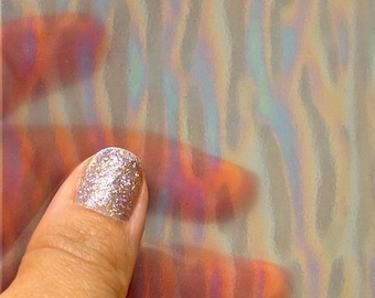 Rainbow Iridescent Faux Glass Sheet: A4 Craft Projects, Dollhouse Windows