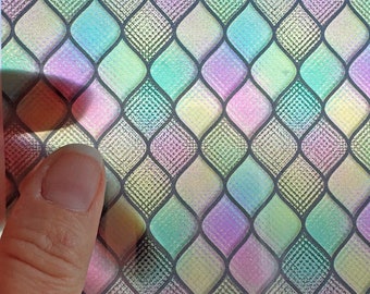 Rainbow Diamond Faux Stained Glass Sheet for Dollhouse Windows (A4 or A3)