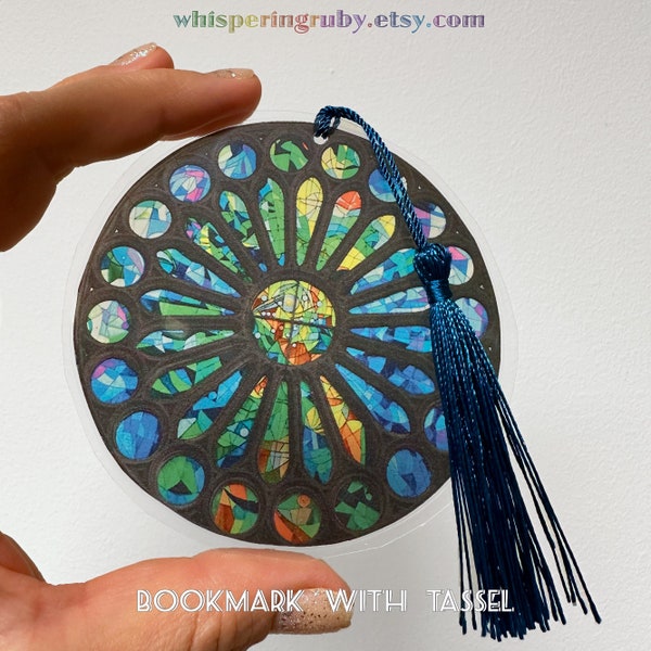 Sagrada Familia Stained glass effect bookmarks / ornaments with basilica pattern by Joan Vila Grau * Home decor * (not made of glass)