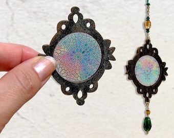 Alhambra Inspired Suncatcher: Moorish Art Car Charm, Spain