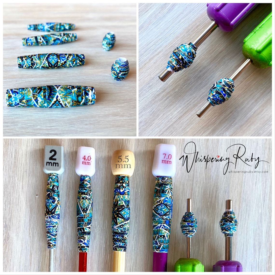 Paper Beads Templates Teardrop & Round Shapes PDF Downloads Etsy