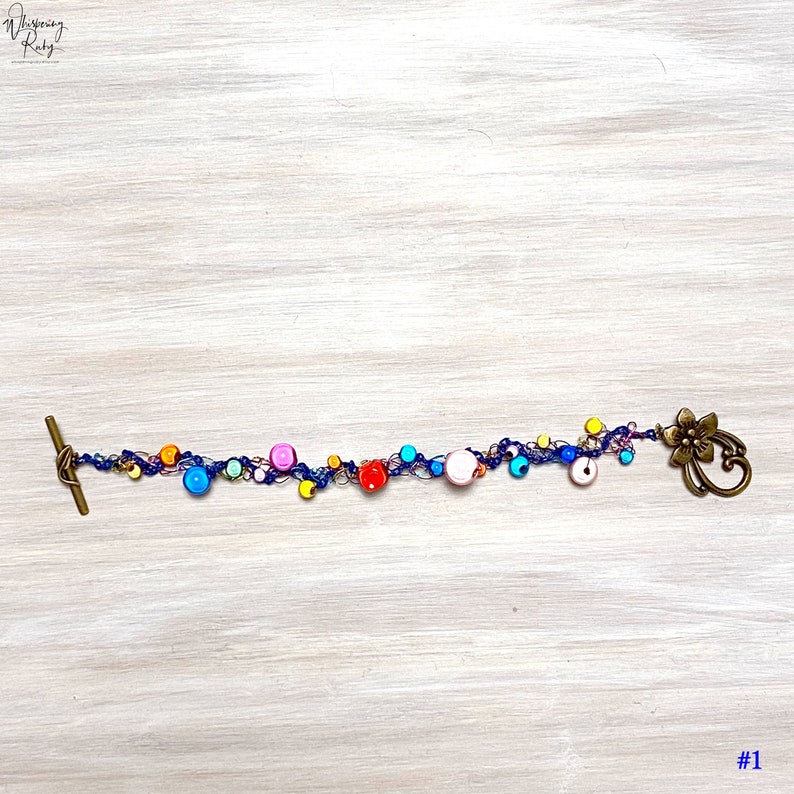 1 strand braided bracelet Boho 3D beads wire-wrapped bracelets Leather strip bracelet *