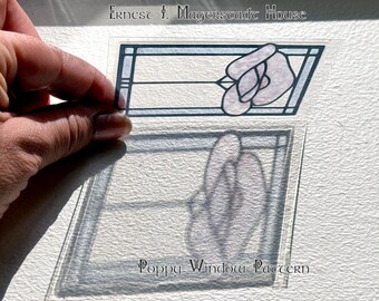 Prairie Style Poppy Bookmark: George Maher, Magerstadt House Art