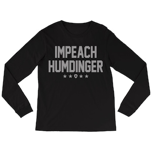 Impeach Humdinger Grayscale Long Sleeve Shirt (Adult Men Or Unisex)
